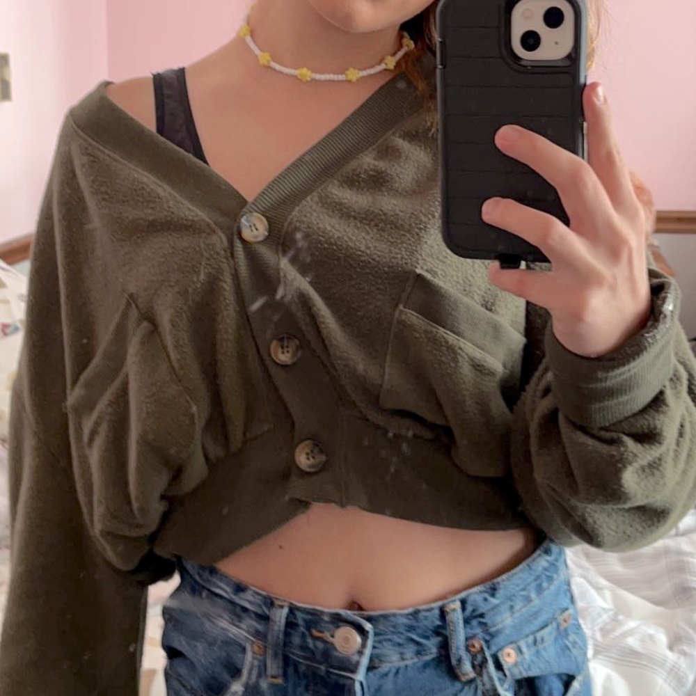 button up fleece like top